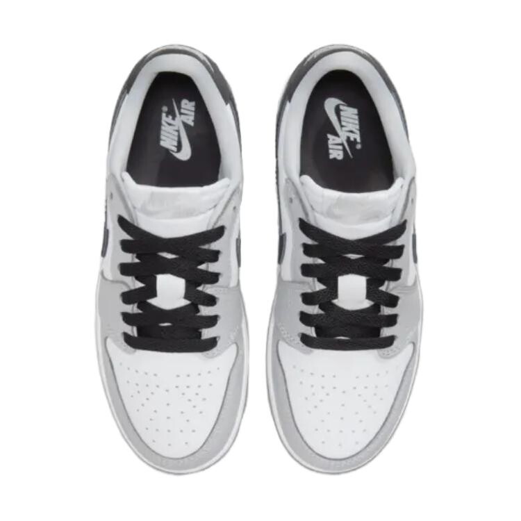 Кроссовки Jordan 1 Retro Low OG Barons GS, серый/белый — фото 4