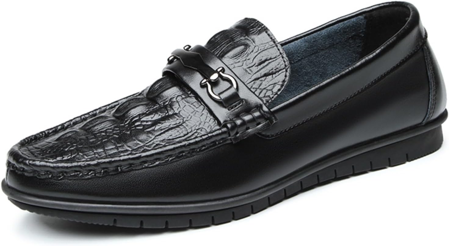 

Мужские повседневные комфортные лоферы, мужские повседневные туфли из натуральной кожи, легкие слипоны, мужские лоферы с отделкой 'пенни' Khwfjas, черный