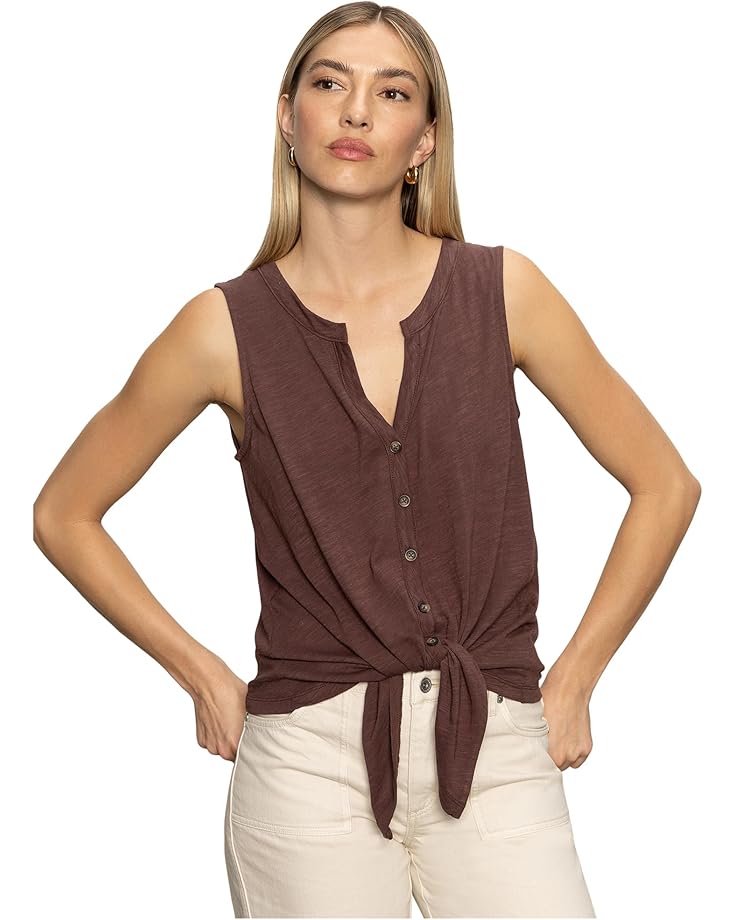

Футболка Sanctuary Notched Button Front Tee, цвет Mesa