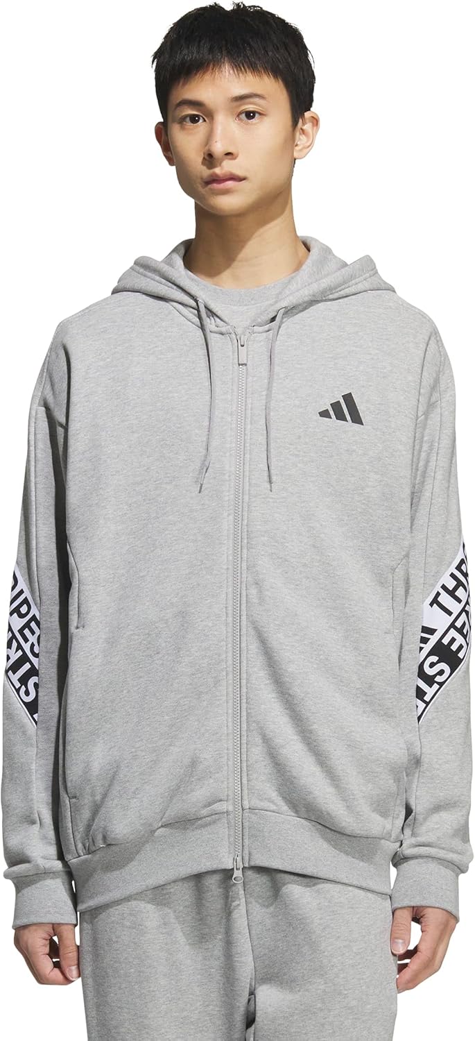 

Мужская толстовка на молнии Adidas, серый