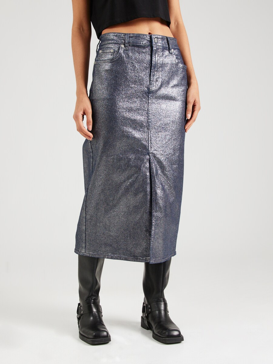 Юбка миди GAP Skirt, серебряный — фото 2