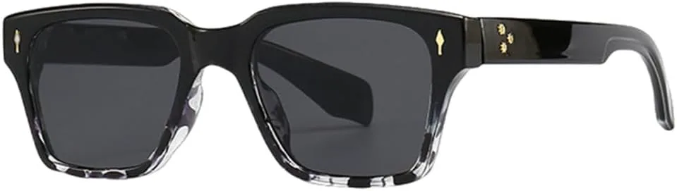 

Мужские солнцезащитные очки в оправе UV400, летний стиль, женские модные солнцезащитные очки для женщин, коричневые и черные TYUVIVO, Black Pattern Frame