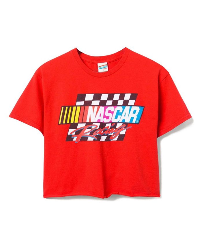 

Женская укороченная футболка NASCAR Racing Flea Market Junk Food Clothing, красный
