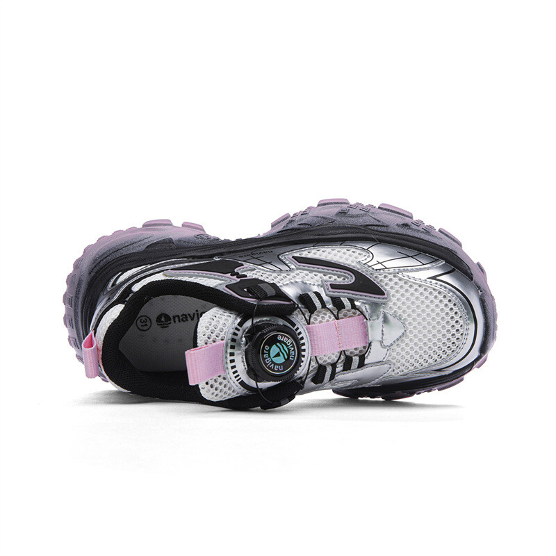 Кроссовки NAVIGARE Kids Lifestyle Shoes Kids Low-top Silver Black, серебряный — фото 3