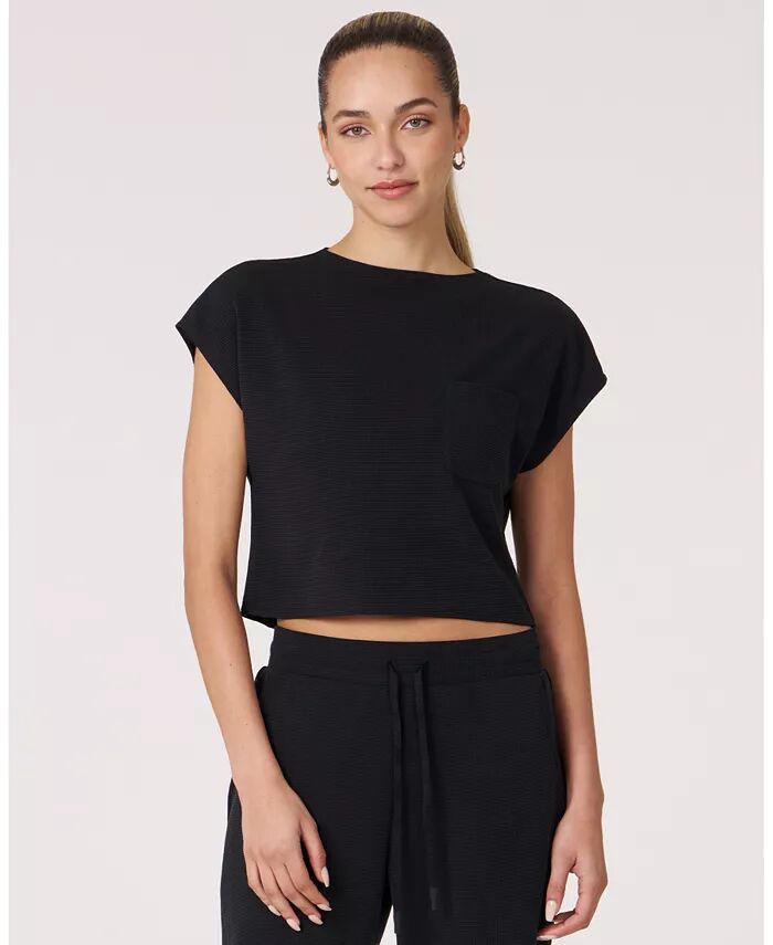

Женская футболка Retreat Pocket Waffle Tee для женщин Rebody Active, черный