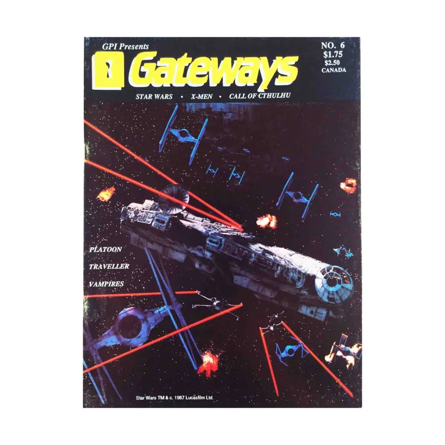 

Журнал #6 "Platoon, Traveller, Vampires, Call of Cthulhu, Star Wars, X-Men", Gateways Magazine