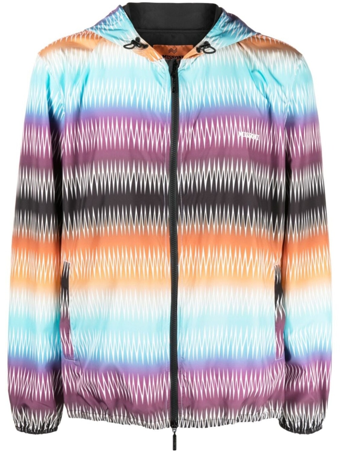 

Missoni куртка с капюшоном и эффектом градиента, синий