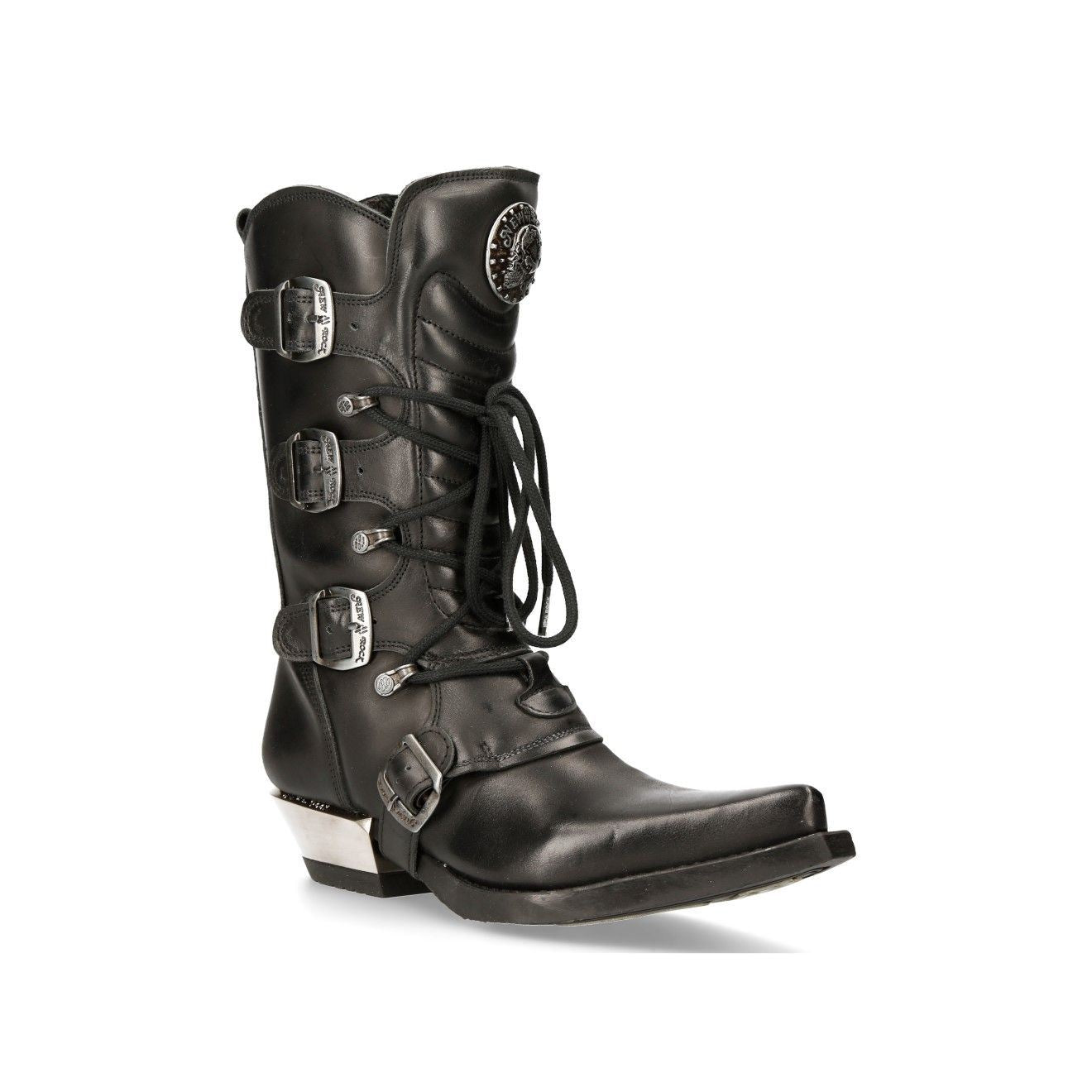 

New Rock Кожаные ковбойские сапоги с пряжкой - M-7993-S1, черный
