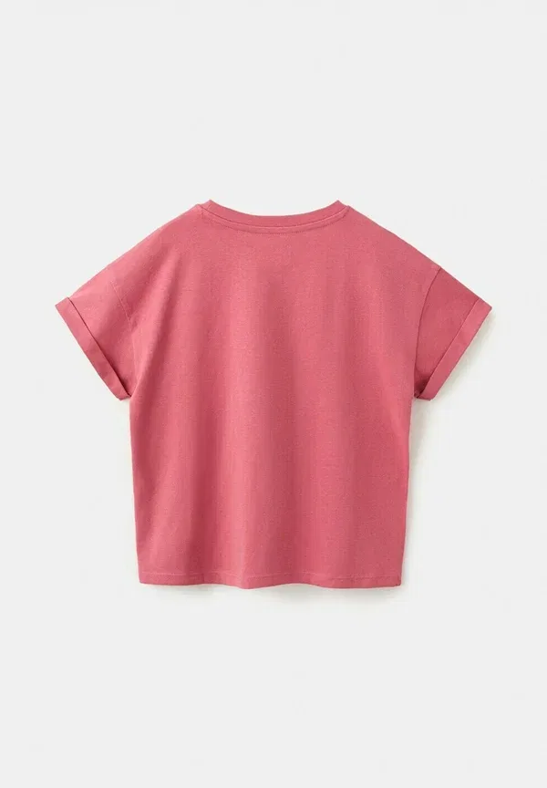 Футболка с принтом Mango Kids, бордовый — фото 2