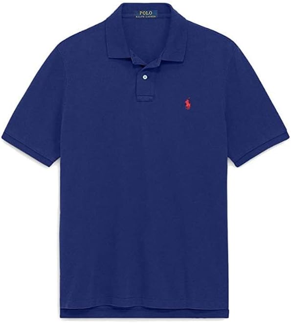 

Polo Ralph Lauren мужская поло Custom Slim Fit из мягкого интерлока с тремя пуговицами, Navy