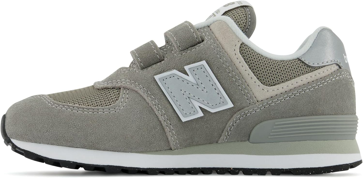 Кроссовки New Balance Kids 574 Core на застежке-липучке, белый/серый — фото 2
