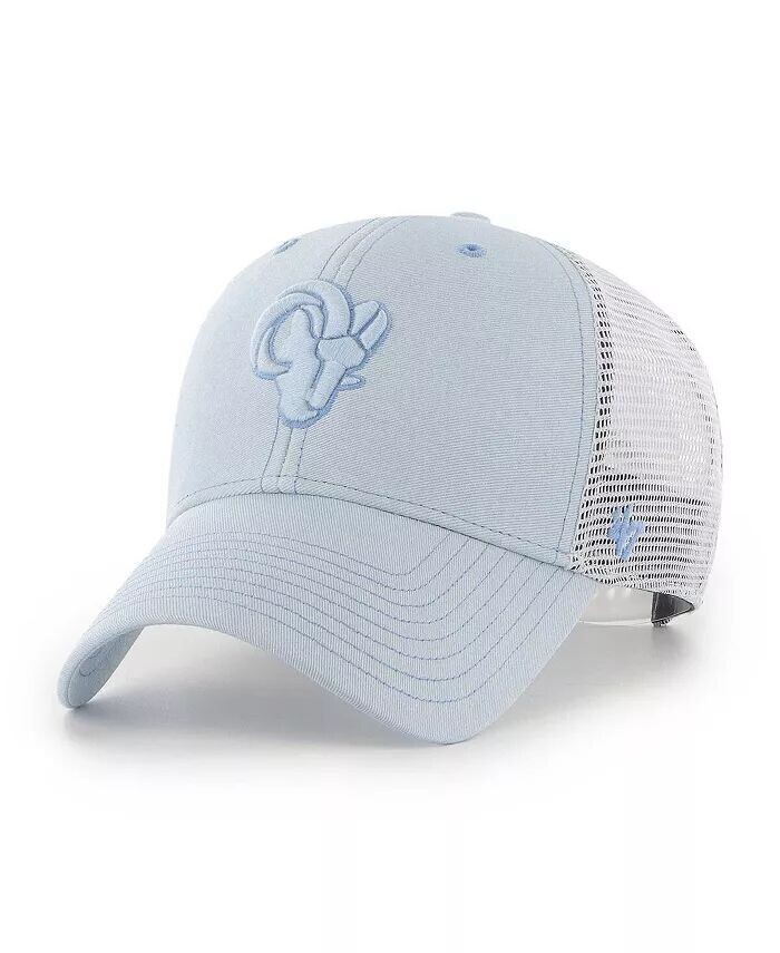

Женская голубая и белая кепка Los Angeles Rams Haze Clean Up Trucker Snapback '47 Brand, синий