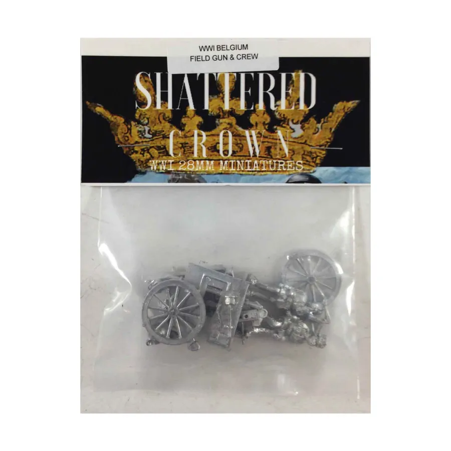 

Бельгия Полевая пушка и экипаж, WWI Shattered Crown Miniatures - Belgium (28mm)