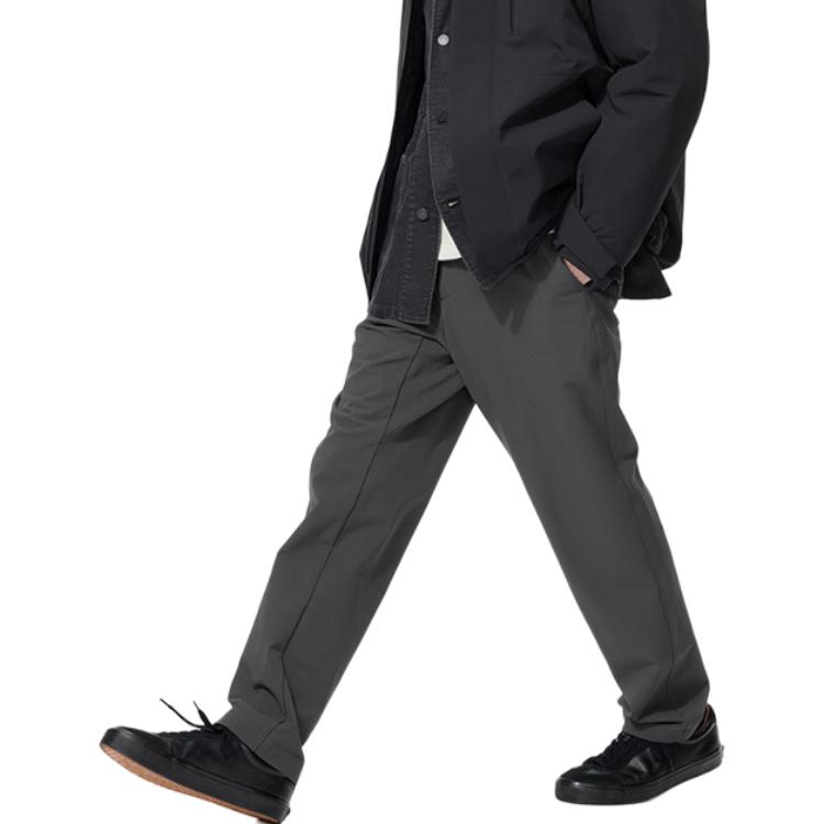 

Uniqlo Мужские повседневные брюки, темно-серые, прямого кроя