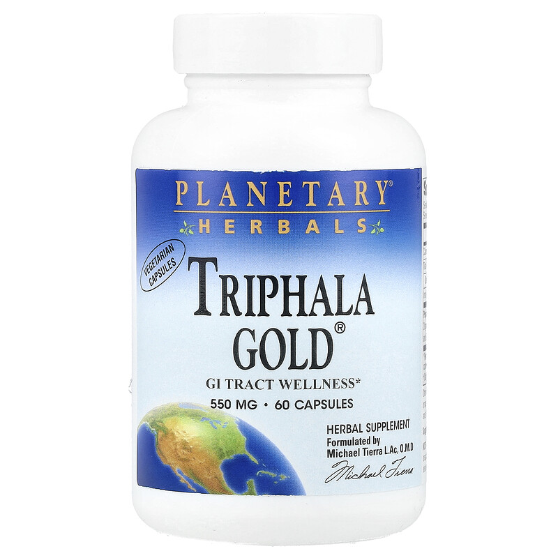 

Planetary Herbals, Triphala Gold, 60 капсул