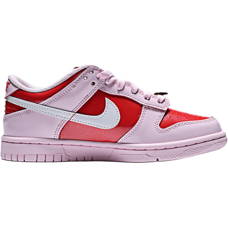 Nike Детские низкие скейтбордистские кроссовки Dunk, розовые, для подростков — фото 3