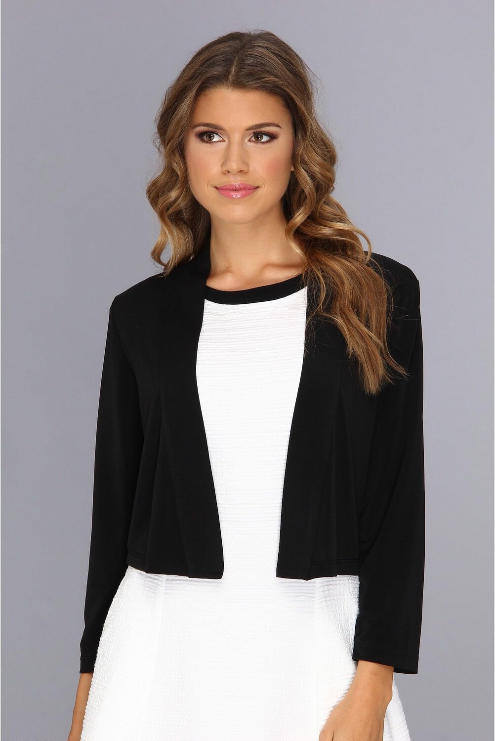 

Свитер Calvin Klein 3/4 Sleeve Open Front Shrug, черный