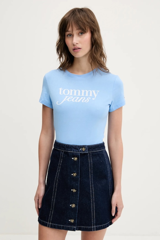 

Хлопковая футболка Tommy Jeans, синий