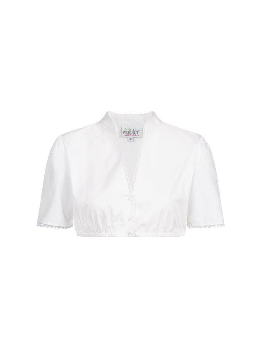 

Традиционная блузка Trachtenhof Nübler Dirndlbluse kurzarm Babis, белый