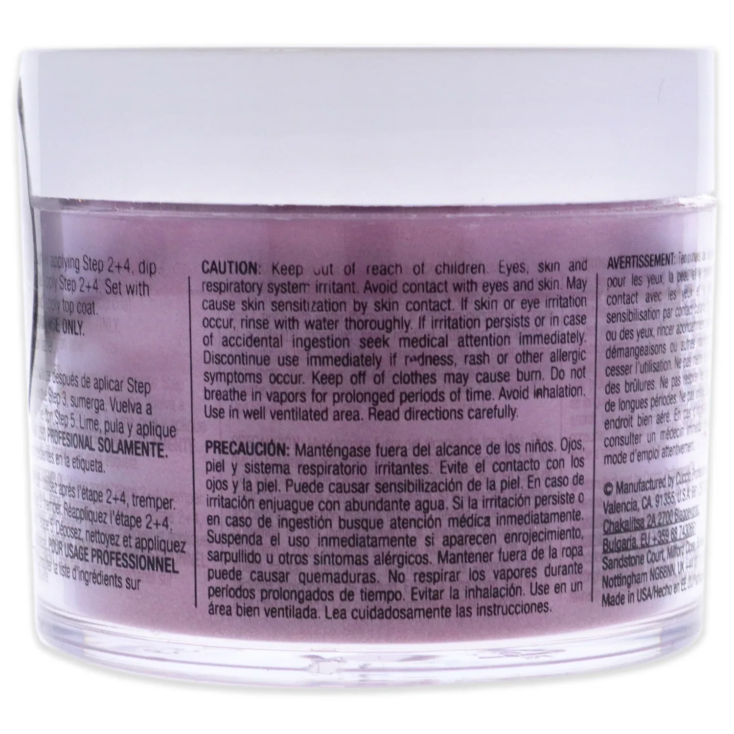 Система для окрашивания ногтей Pro Powder Polish Nail Colour Dip System - I Crave от Cuccio Colour for Women - 1,6 унции (47 г) пудры для ногтей, фиолетовый — фото 2