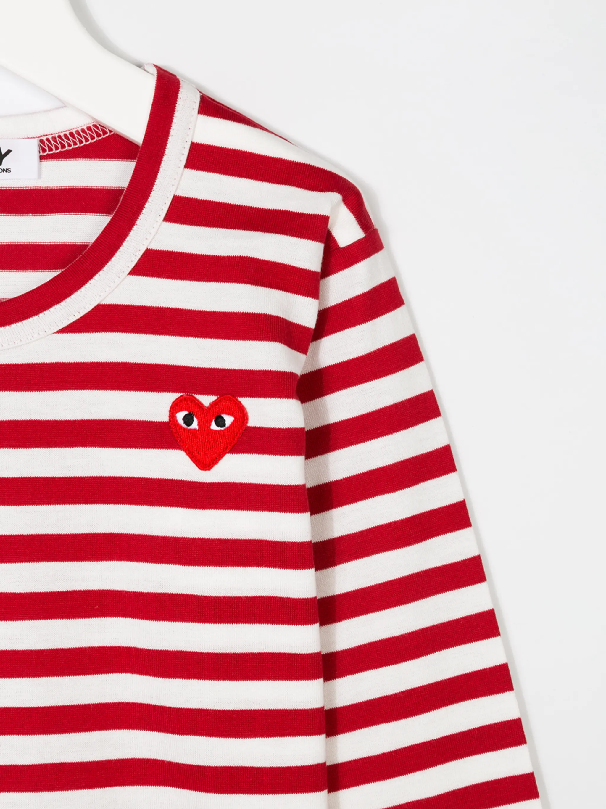 

Топ в бретонскую полоску с принтом сердца Comme Des Garçons Play Kids, красный