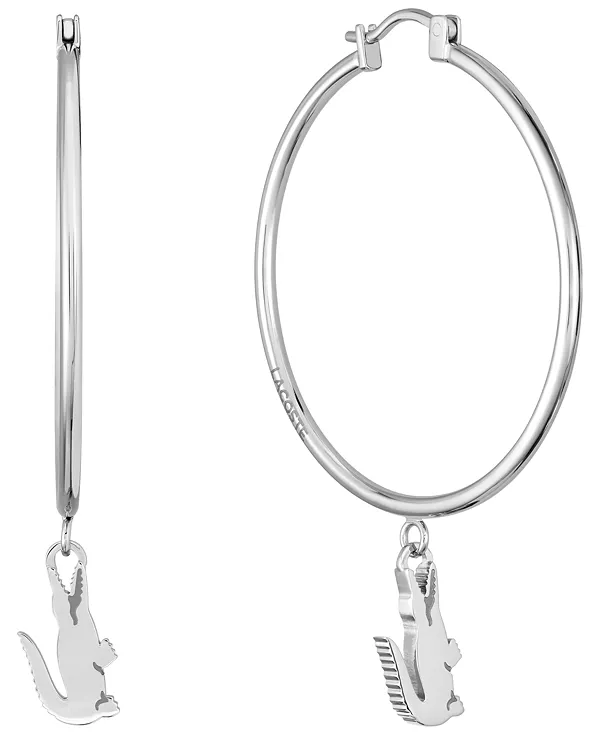 

Женский браслет из крокодиловой кожи с IP-покрытием Lacoste, silver