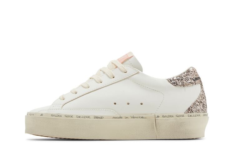 Кроссовки Golden Goose Wmns Hi Star White Antique Pink Glitter, белый — фото 3