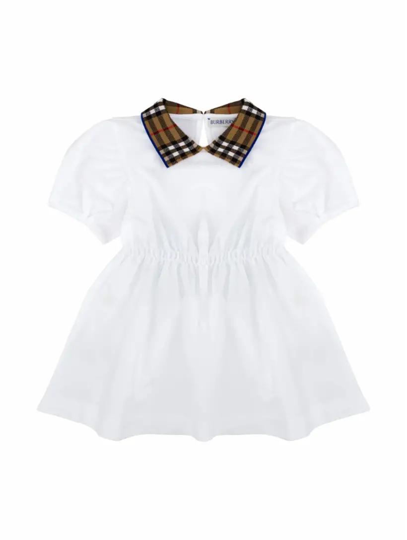 

Хлопковое платье EKD Burberry, белый