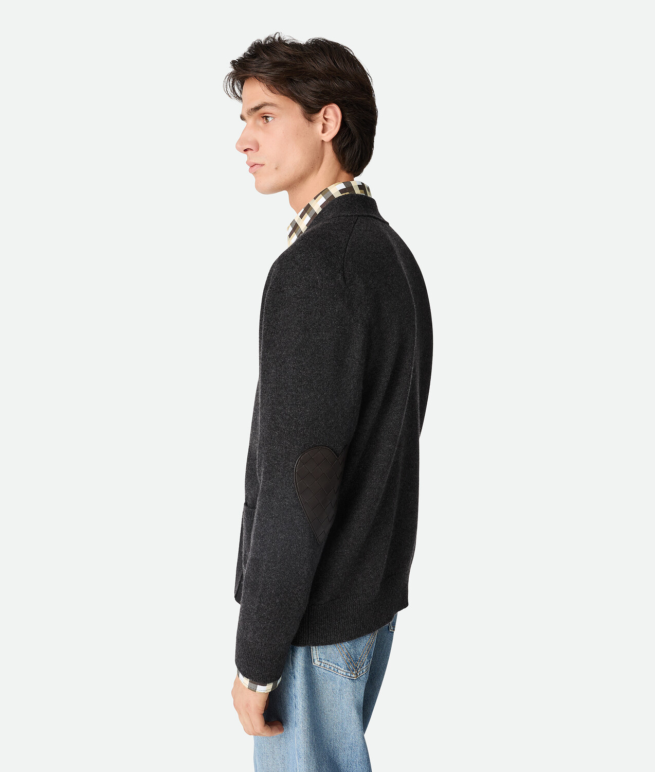 Cashmere cardigan BOTTEGA VENETA, антрацит — фото 2