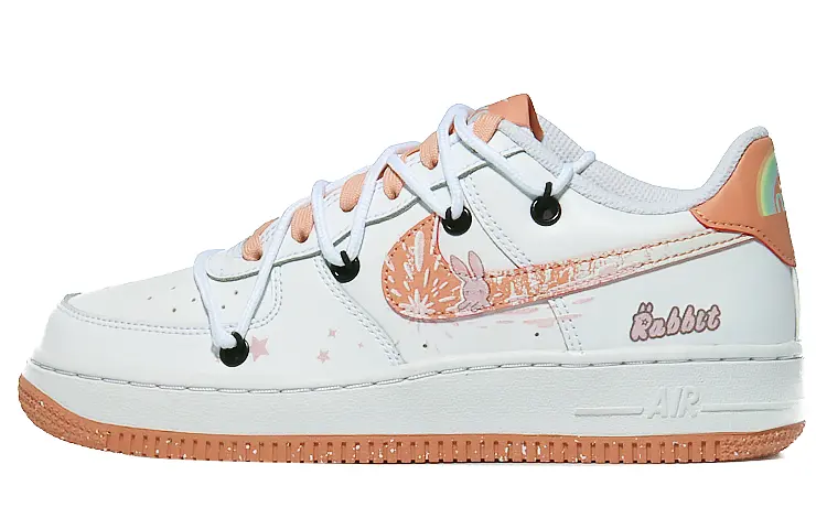 

Кроссовки Nike Air Force 1 Skateboarding Shoes Women's Low-top White/orange, белый