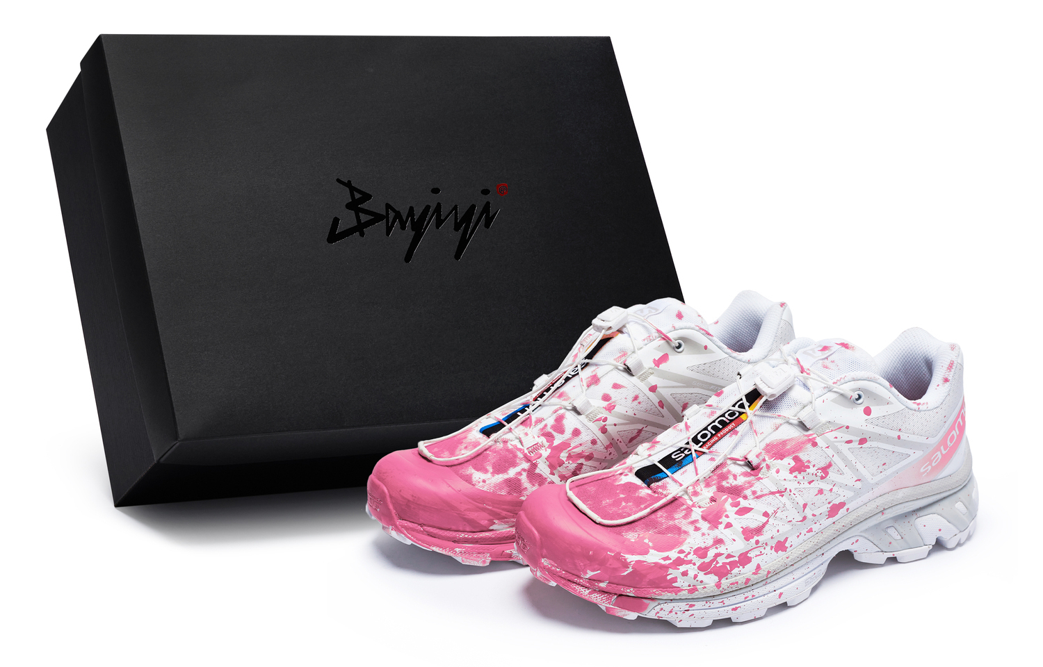 

Salomon XT-6 - влагоотводящие быстросохнущие низкие беговые кроссовки унисекс, розовые и белый