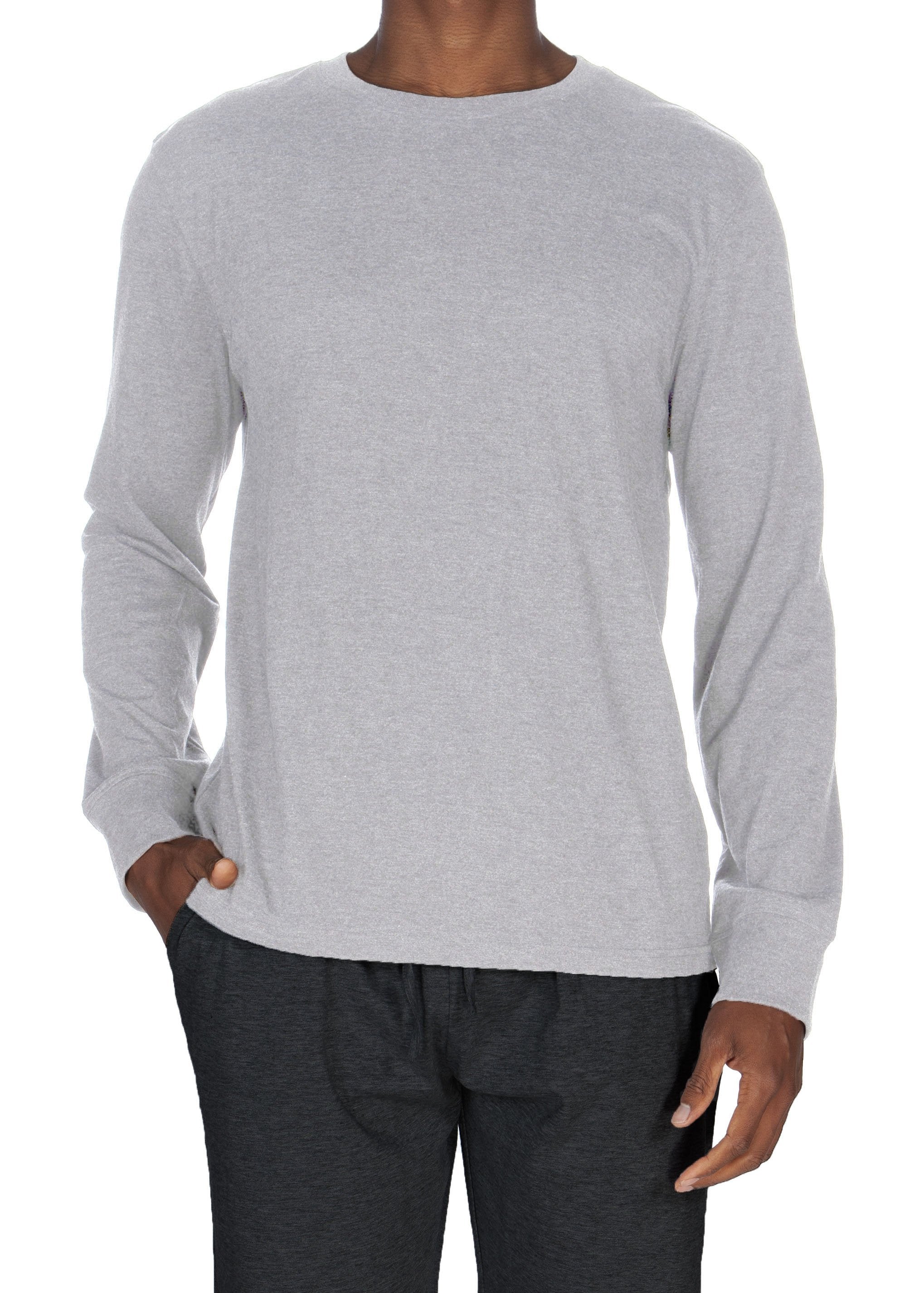 

Супермягкая футболка с длинным рукавом Unsimply Stitched, цвет light heather grey