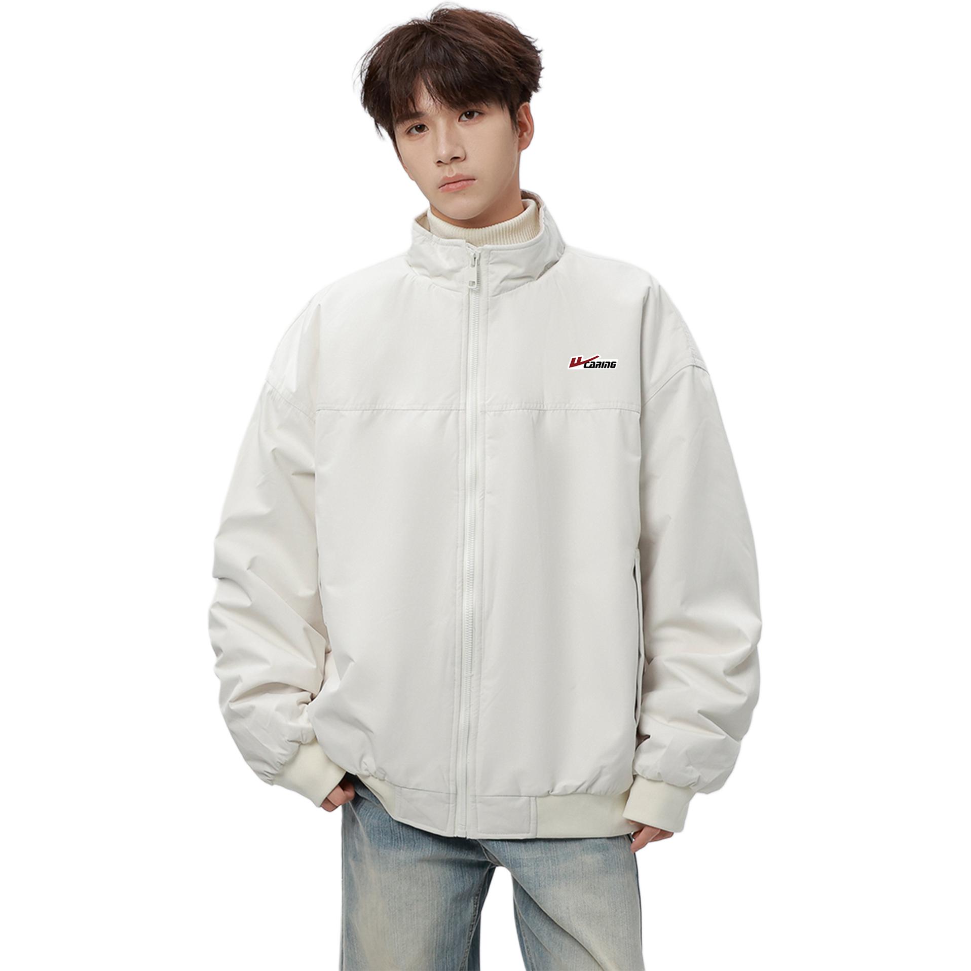 

Пуховик Unisex Stand Collar Thickened WARRIOR, бежевый оранжевый (diy badge)