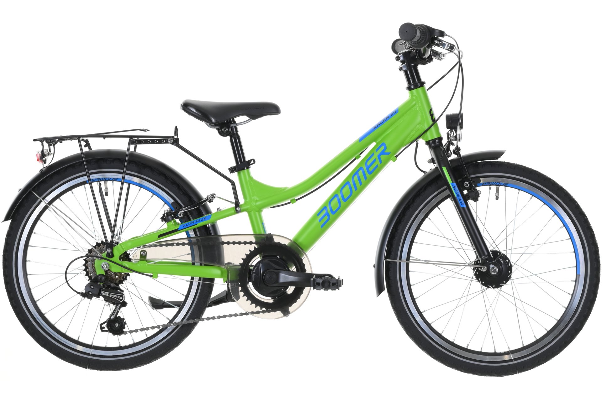 

Детский велосипед Boomer RACER 20 - 20 дюймов - Diamant - 2024, цвет Grün|bright green/blue/black