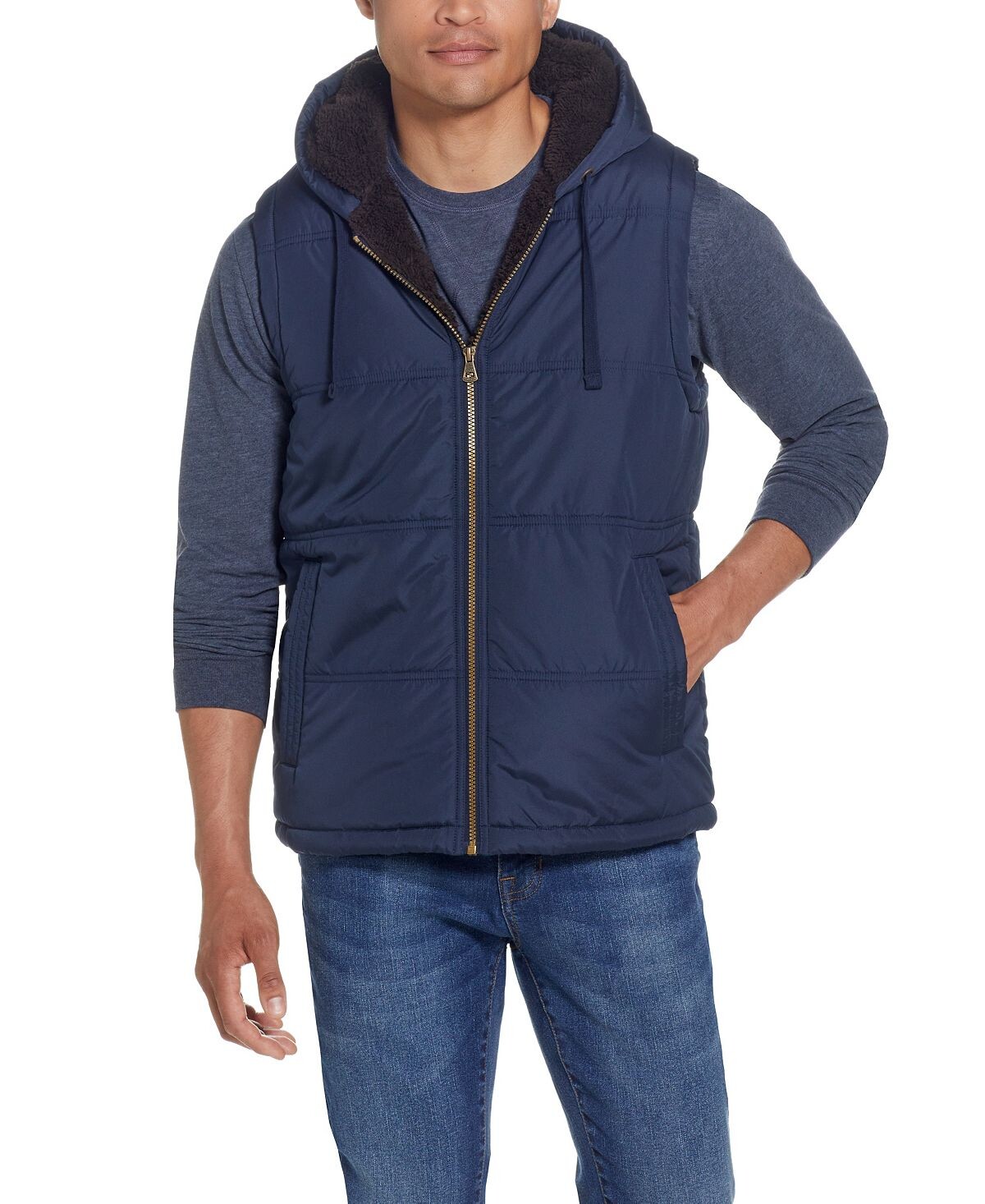 

Мужской пуховик с капюшоном на подкладке из шерпы Weatherproof Vintage