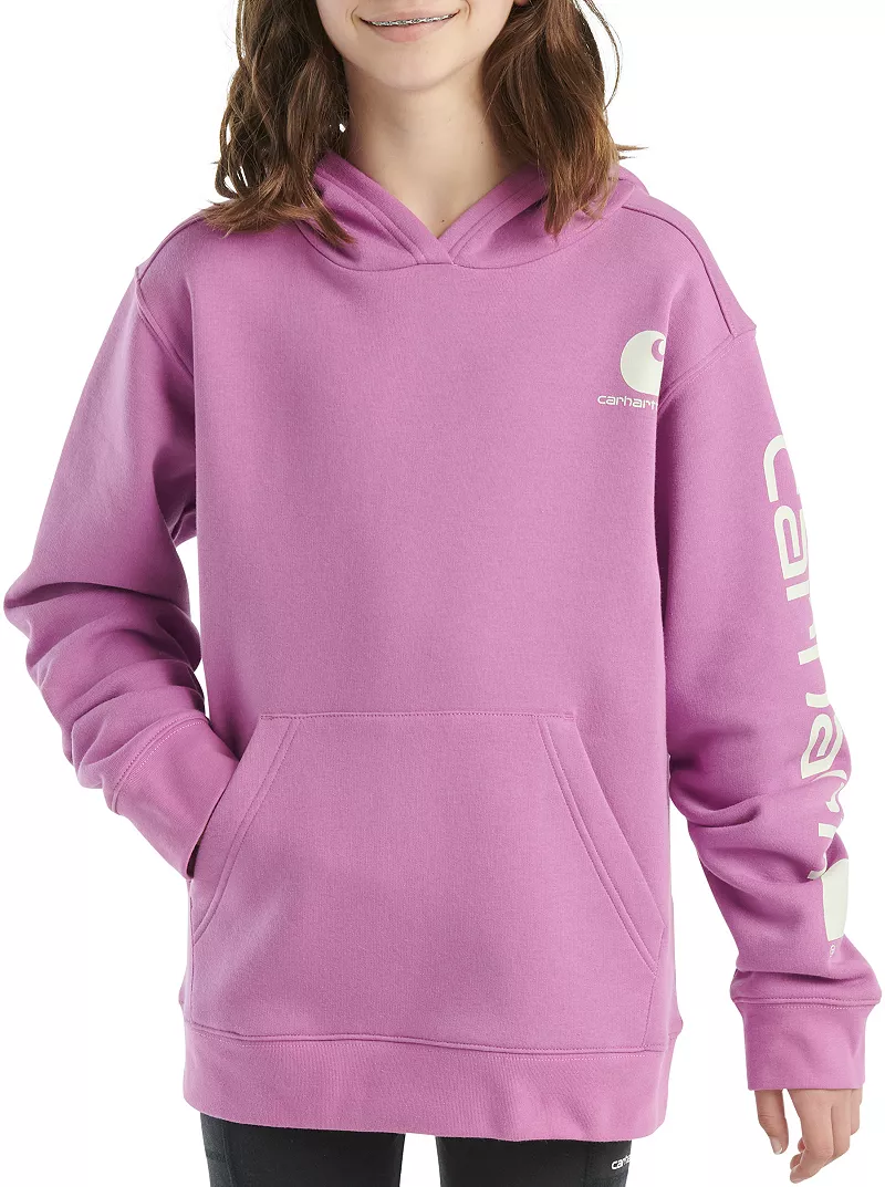 

Толстовка с рисунком для девочек Carhartt, цвет Iris Orchid
