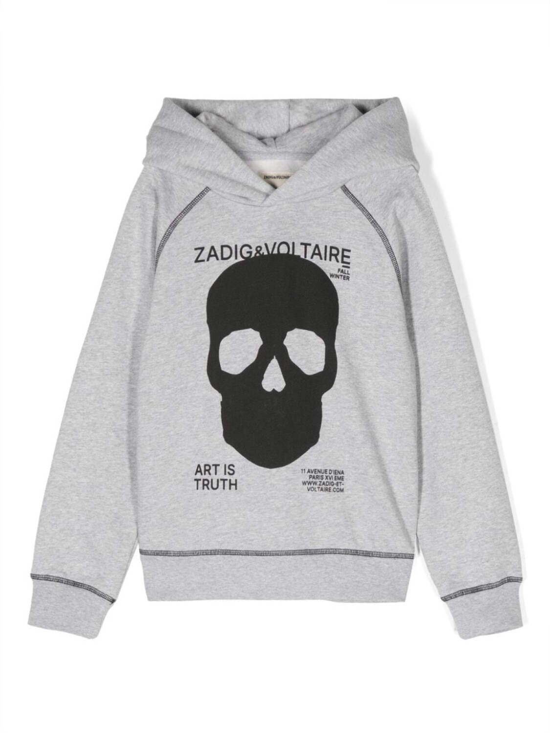 

Zadig & Voltaire худи с логотипом, серый