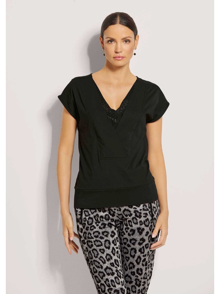 

MADELEINE Футболка без рукавов, украшенная стразами черного цвета, Черный, MADELEINE Футболка без рукавов, украшенная стразами черного цвета