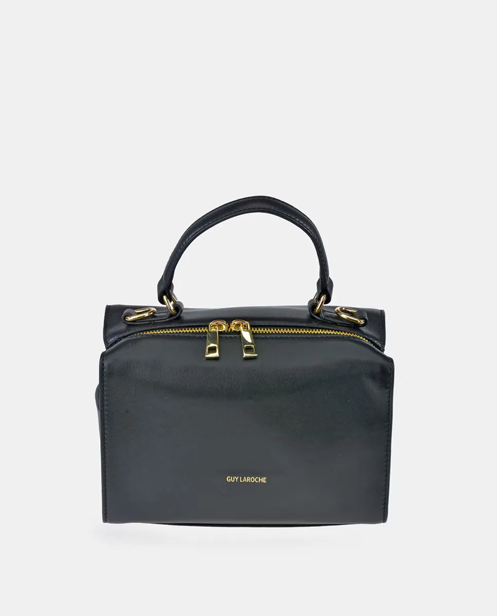 

Миниатюрная сумка для боулинга Guy Laroche из черной кожи