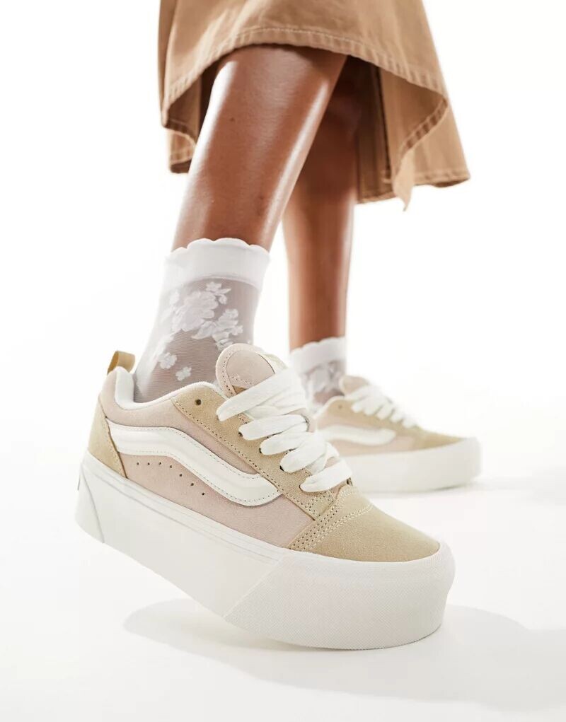 

Светло-коричневые кроссовки Vans Knu Stack, Коричневый, Светло-коричневые кроссовки Vans Knu Stack