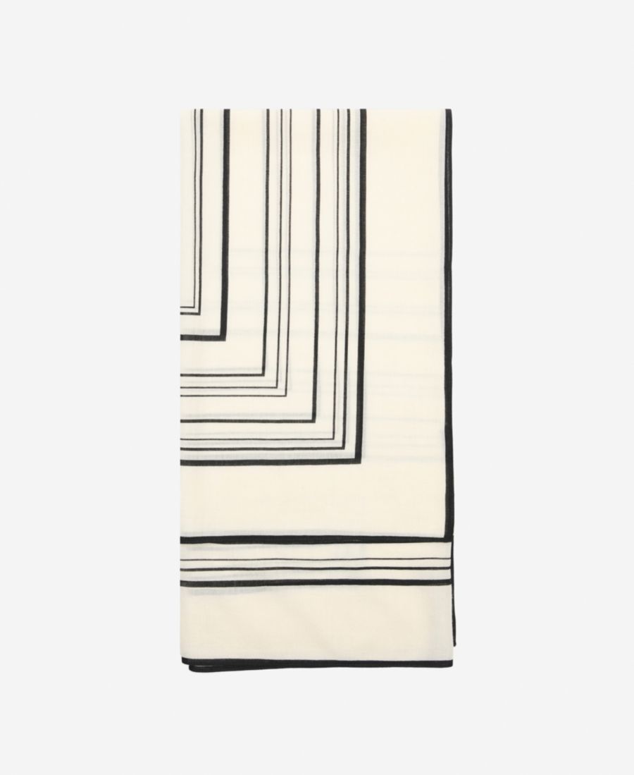 

Женский шерстяной шарф-платок с геометрическим принтом MANGO, Ecru