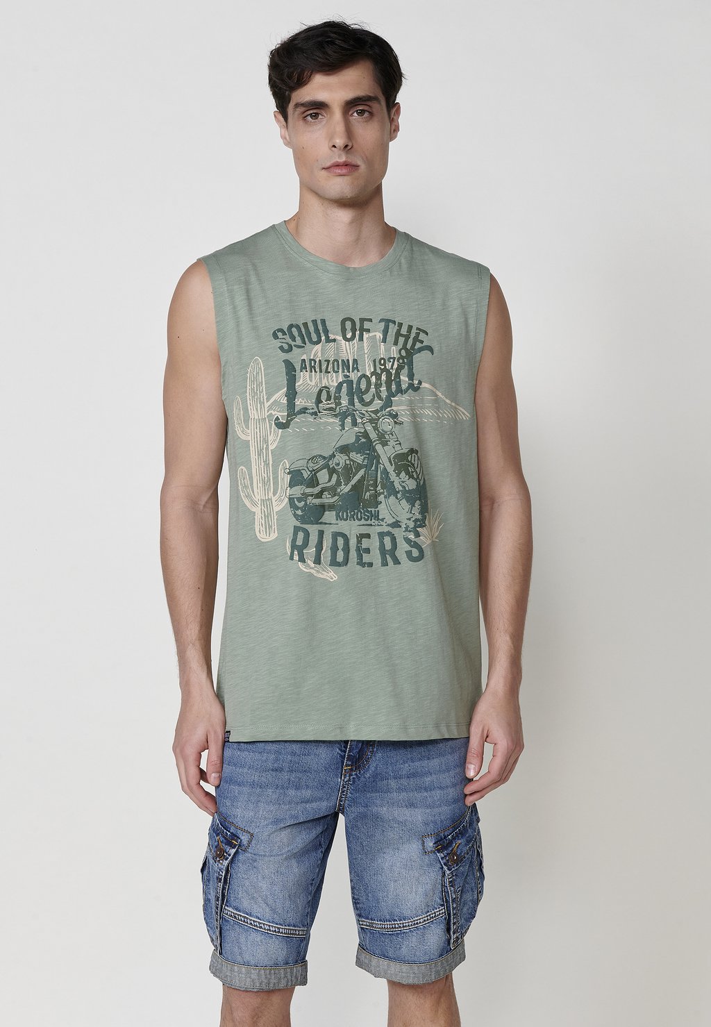 

Майка SLEEVELESS Koroshi, цвет Kaki Khaki