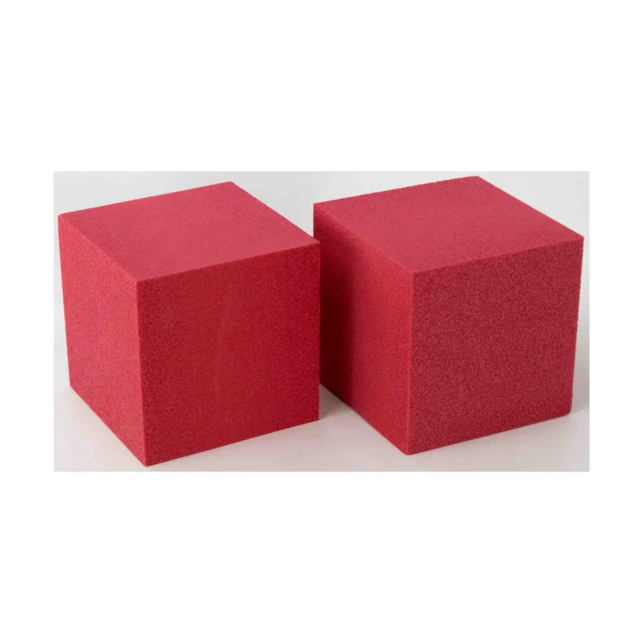 

d6 50 мм пустые красные пенопластовые кубики (2), Dice - Foam (Koplow)