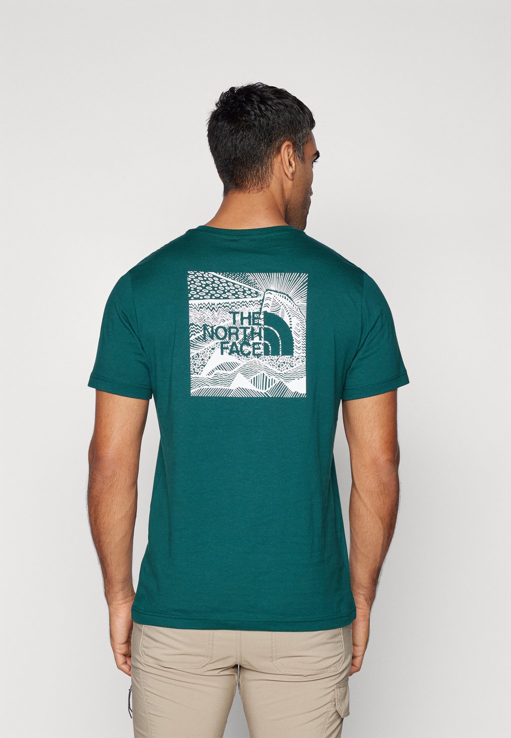 

Футболка с принтом BOX CELEBRATION TEE The North Face, темно-зеленый