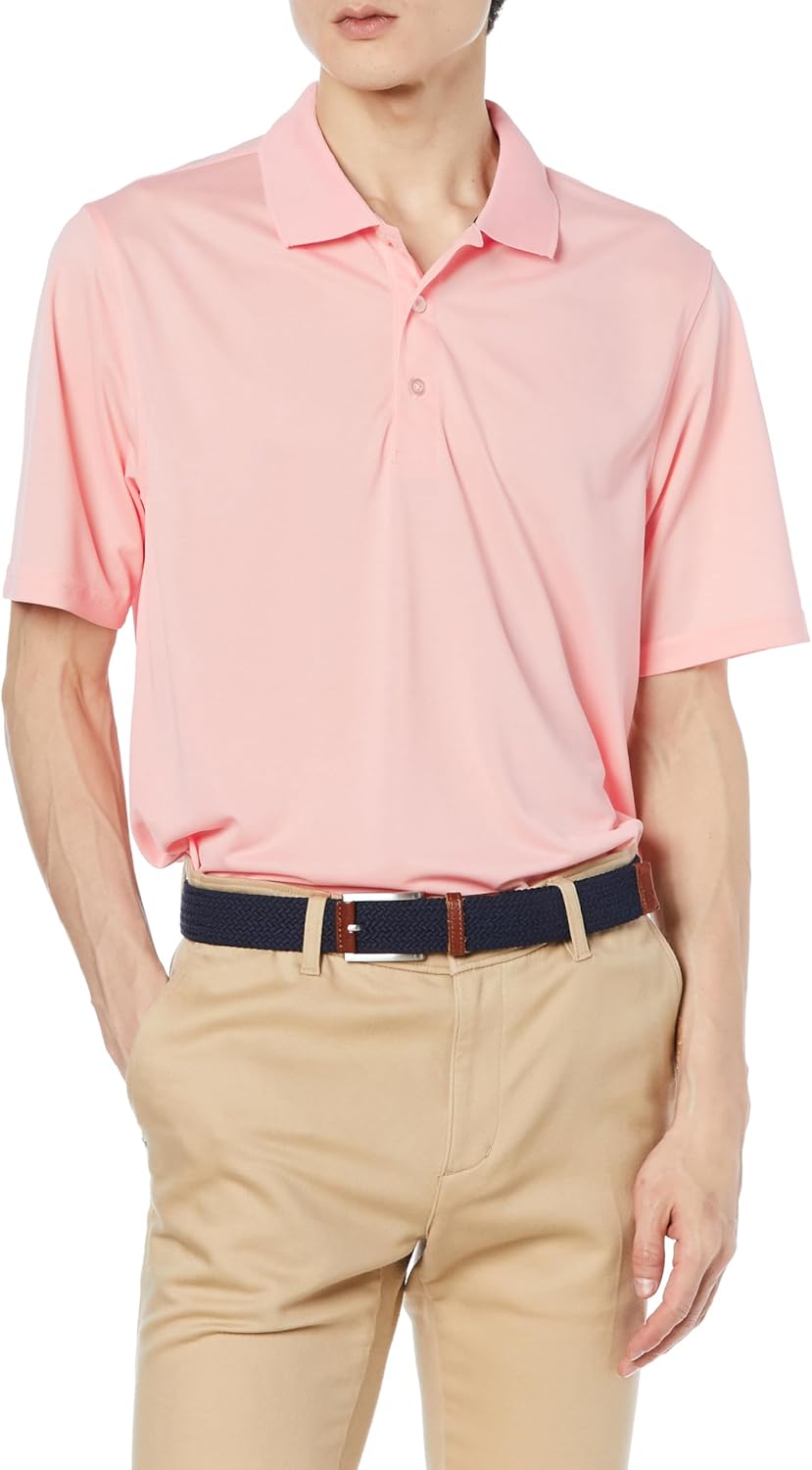 

Мужская быстросохнущая поло-рубашка для гольфа Amazon Essentials стандартного кроя, розовый