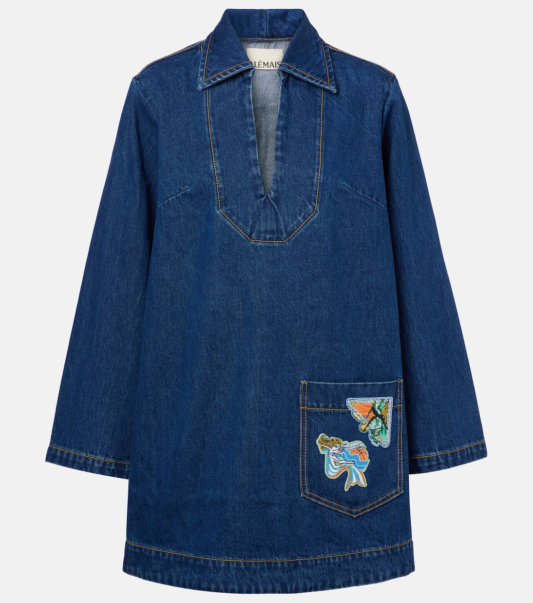 

Быстрое джинсовое мини-платье Alémais, Indigo