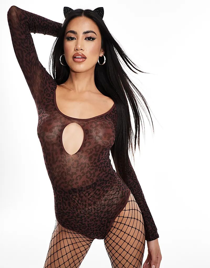 

Боди Wild Love с леопардовым принтом - МУЛЬТИ Ann Summers