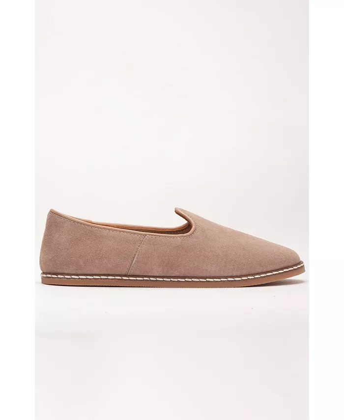 Туфли Istanbul Suede Leather Slip On Flats (женские) Epilogue Shoes, загар/бежевый — фото 2