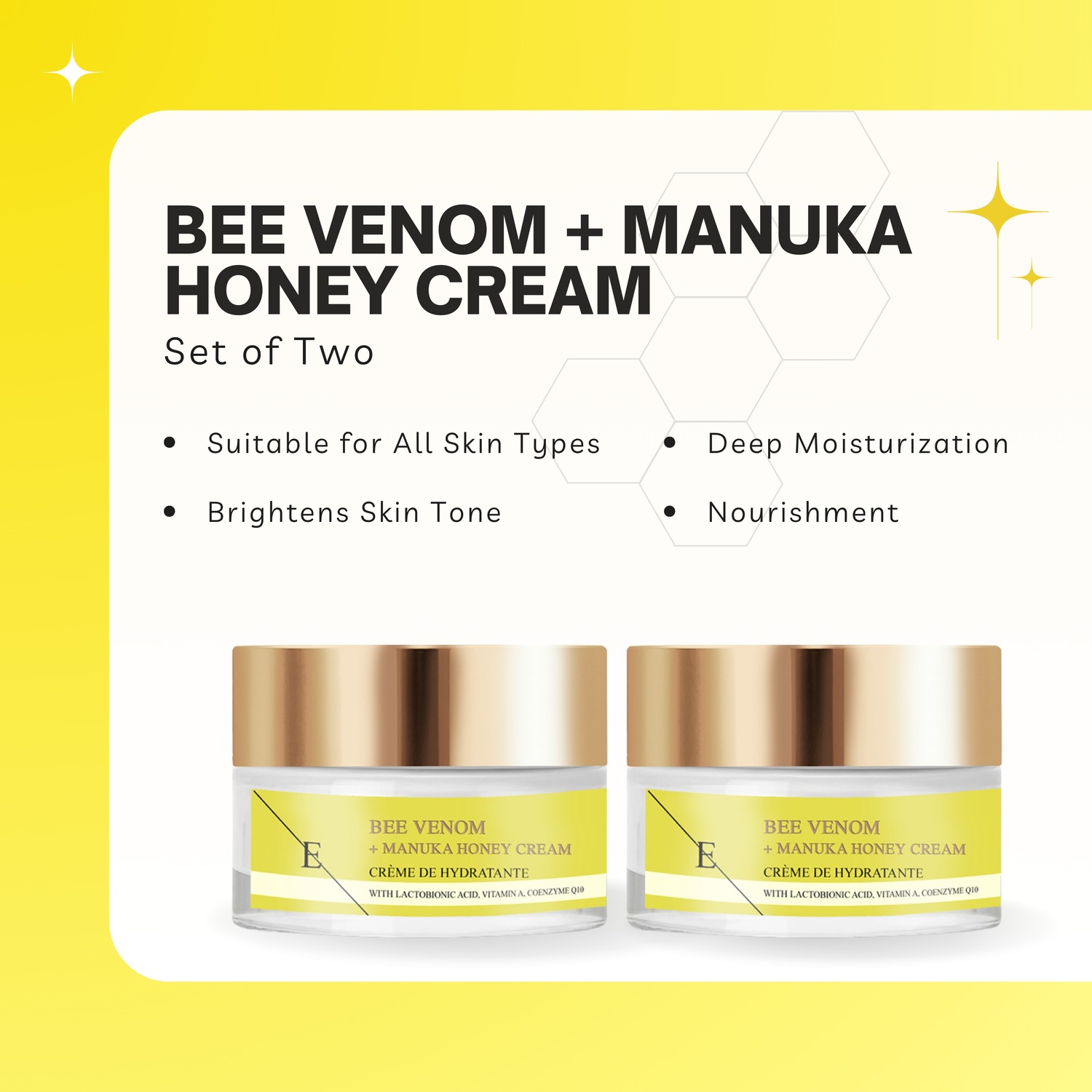 Крем для лица ErthSkin London — Bienencreme-zwillingsset , количество, 50 мл — фото 2