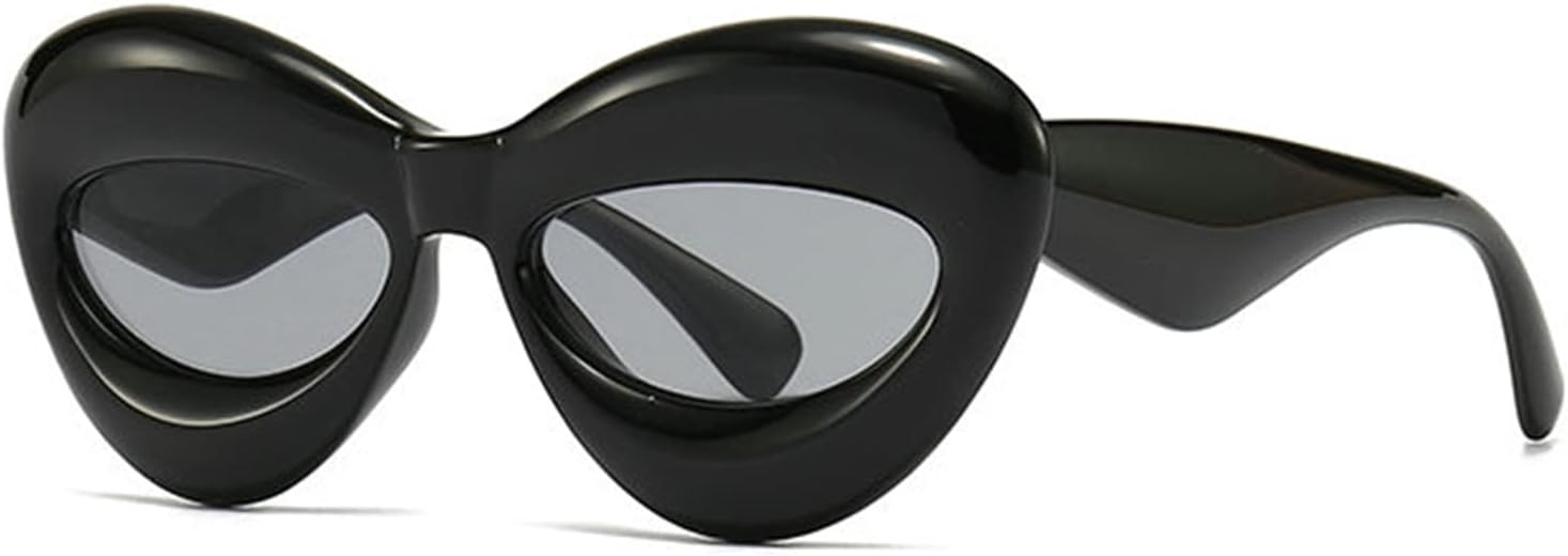 

Солнцезащитные очки COTIA в стиле ретро «Кошачий глаз», яркие цвета, модные для женщин, в стиле панк и хип-хоп, с овальными линзами, защита от УФ-излучения UV400, уникальные солнцезащитные очки для мужчин, Black